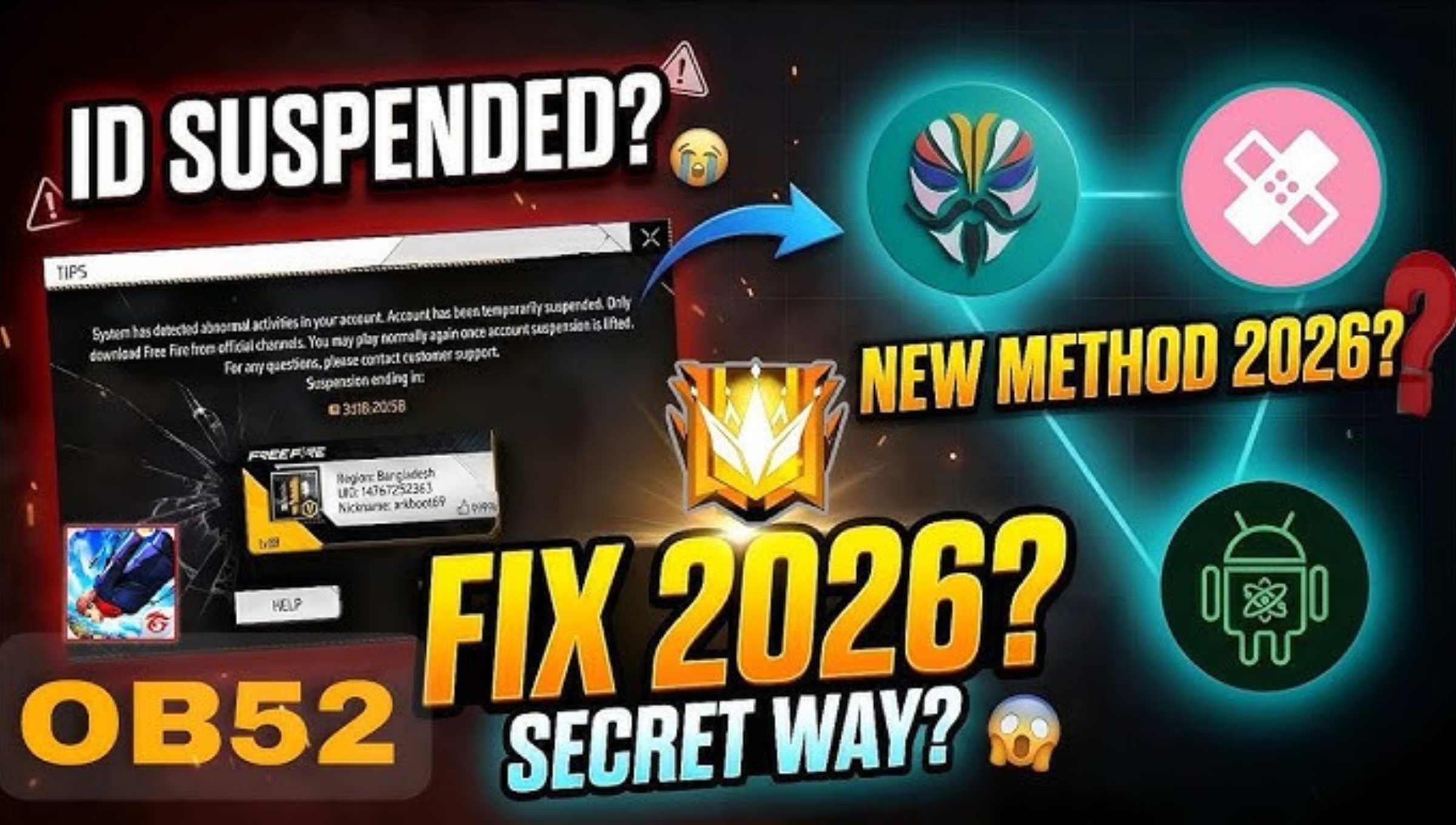 Free Fire Banned Account Fix