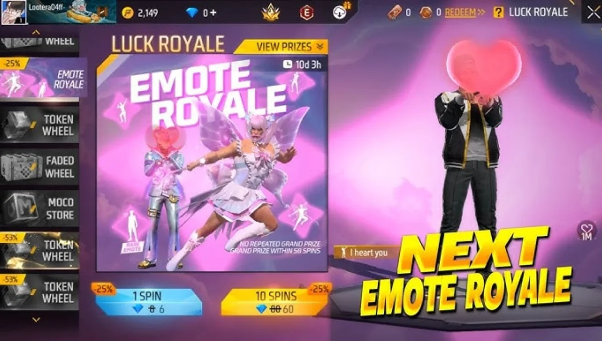 Free Fire Emote Royale Event