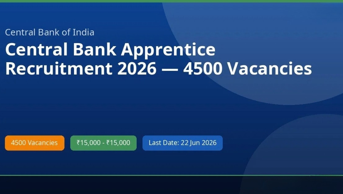 Central Bank CBI Apprentices Recruitment