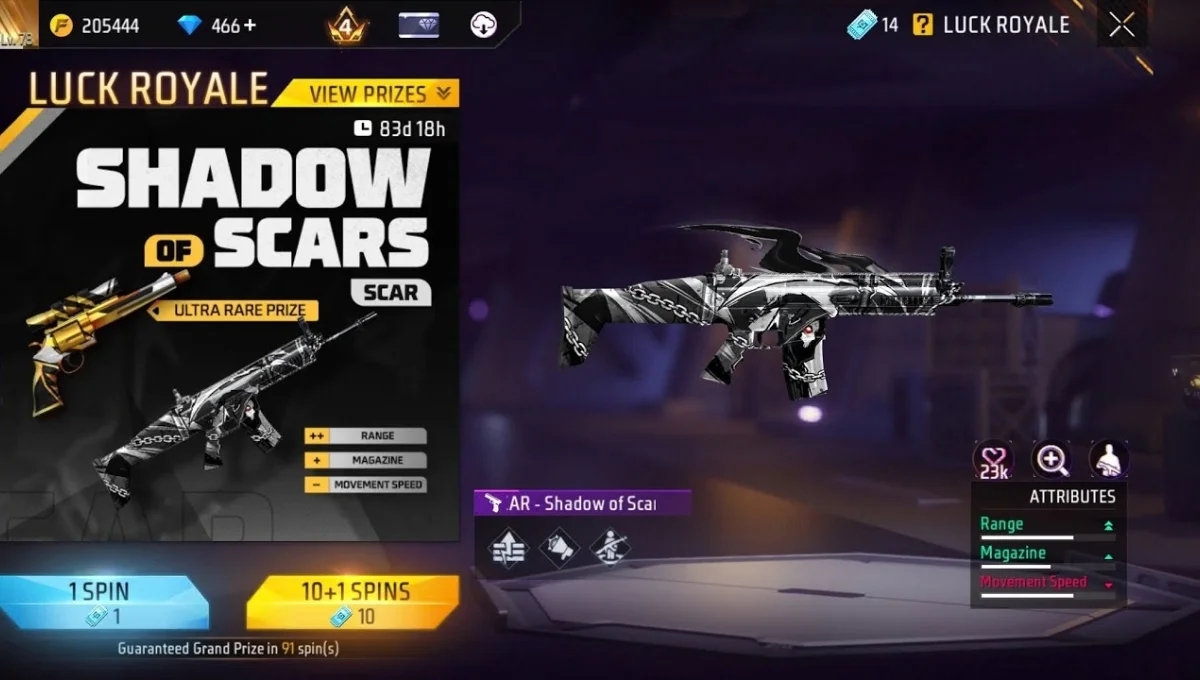 Free Fire Gun Skin Update