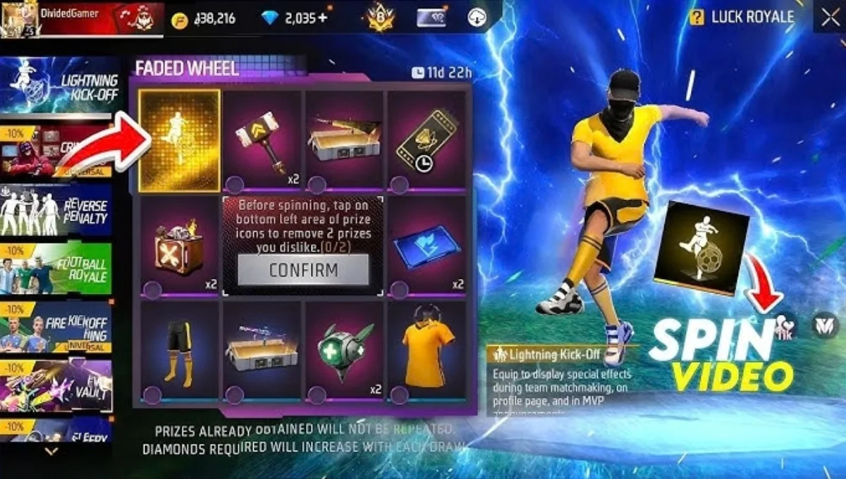 Free Fire Lightning Kickoff