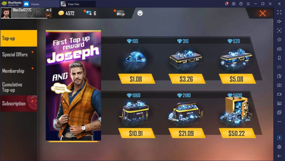 Free Fire Diamond Top-Up 