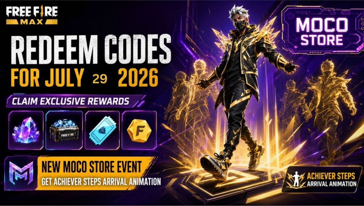 Free Fire Redeem Code 29 July