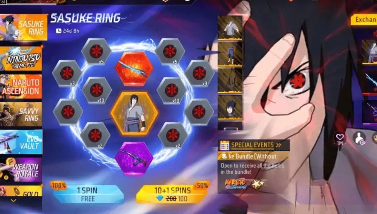 Free Fire Sasuke Ring Trick
