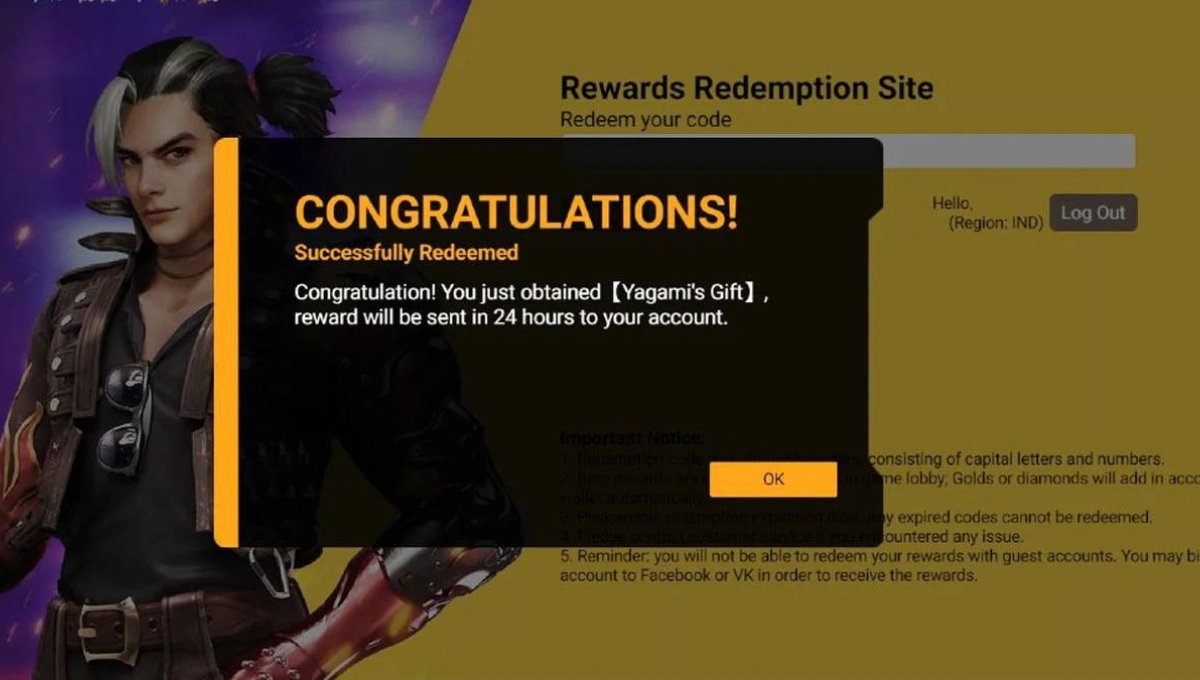 Free Fire Redeem Code 